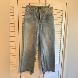 J. Crew Factory Wide leg crop jean in all day stretch